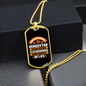 Puppies Nature's Remedy Orange Necklace Stainless Steel or 18k Gold Dog Tag 24" Chain-Express Your Love Gifts