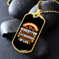 Puppies Nature's Remedy Orange Necklace Stainless Steel or 18k Gold Dog Tag 24" Chain-Express Your Love Gifts