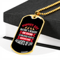 Puppies Nature's Remedy Pink Necklace Stainless Steel or 18k Gold Dog Tag 24" Chain-Express Your Love Gifts
