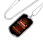 Puppies Nature's Remedy Red Necklace Stainless Steel or 18k Gold Dog Tag 24" Chain-Express Your Love Gifts