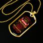 Puppies Nature's Remedy Red Necklace Stainless Steel or 18k Gold Dog Tag 24" Chain-Express Your Love Gifts