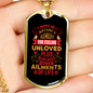 Puppies Nature's Remedy Red Necklace Stainless Steel or 18k Gold Dog Tag 24" Chain-Express Your Love Gifts