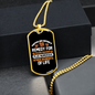 Puppies Nature's Remedy White Necklace Stainless Steel or 18k Gold Dog Tag 24" Chain-Express Your Love Gifts
