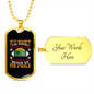 Puppies Walk Necklace Stainless Steel or 18k Gold Dog Tag 24" Chain-Express Your Love Gifts