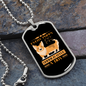 Puppy Boy Orange Necklace Stainless Steel or 18k Gold Dog Tag 24" Chain-Express Your Love Gifts