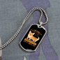 Puppy Boy Orange Necklace Stainless Steel or 18k Gold Dog Tag 24" Chain-Express Your Love Gifts