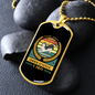 Puppy Boy Yellow Necklace Stainless Steel or 18k Gold Dog Tag 24" Chain-Express Your Love Gifts