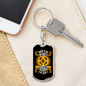 Purpose Of God Keychain Stainless Steel or 18k Gold Dog Tag Keyring-Express Your Love Gifts