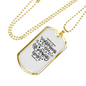 Pursue Righteousness And Love Christian Necklace Stainless Steel or 18k Gold Dog Tag 24" Chain-Express Your Love Gifts