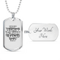 Pursue Righteousness And Love Christian Necklace Stainless Steel or 18k Gold Dog Tag 24" Chain-Express Your Love Gifts