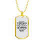 Pursue Righteousness And Love Christian Necklace Stainless Steel or 18k Gold Dog Tag 24" Chain-Express Your Love Gifts