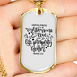 Pursue Righteousness And Love Christian Necklace Stainless Steel or 18k Gold Dog Tag 24" Chain-Express Your Love Gifts