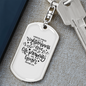 Pursue Righteousness And Love Proverbs 21:21 Keychain Stainless Steel or 18k Gold Dog Tag Keyring-Express Your Love Gifts