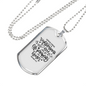 Pursue Righteousness Christian Necklace Stainless Steel or 18k Gold Dog Tag 24" Chain-Express Your Love Gifts