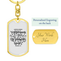 Pursue Righteousness Proverbs 21:21 Keychain Stainless Steel or 18k Gold Dog Tag Keyring-Express Your Love Gifts
