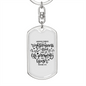 Pursue Righteousness Proverbs 21:21 Keychain Stainless Steel or 18k Gold Dog Tag Keyring-Express Your Love Gifts