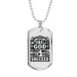 Put God First Christian Necklace Stainless Steel or 18k Gold Dog Tag 24" Chain-Express Your Love Gifts