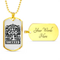 Put God First Christian Necklace Stainless Steel or 18k Gold Dog Tag 24" Chain-Express Your Love Gifts