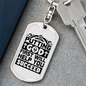 Put God First Keychain Stainless Steel or 18k Gold Dog Tag Keyring-Express Your Love Gifts