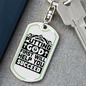 Putting God First Black Keychain Stainless Steel or 18k Gold Dog Tag Keyring-Express Your Love Gifts