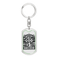 Putting God First Black Keychain Stainless Steel or 18k Gold Dog Tag Keyring-Express Your Love Gifts