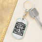 Putting God First Black Keychain Stainless Steel or 18k Gold Dog Tag Keyring-Express Your Love Gifts
