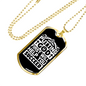 Putting God First White Christian Necklace Stainless Steel or 18k Gold Dog Tag 24" Chain-Express Your Love Gifts
