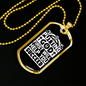 Putting God First White Christian Necklace Stainless Steel or 18k Gold Dog Tag 24" Chain-Express Your Love Gifts