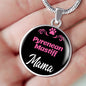 Pyrenean Mastiff Mama Necklace Circle Pendant Stainless Steel or 18k Gold 18-22" Dog Mom Pendant-Express Your Love Gifts