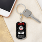 Pyrenean Shepherd Keychain Stainless Steel or 18k Gold Dog Tag Keyring-Express Your Love Gifts