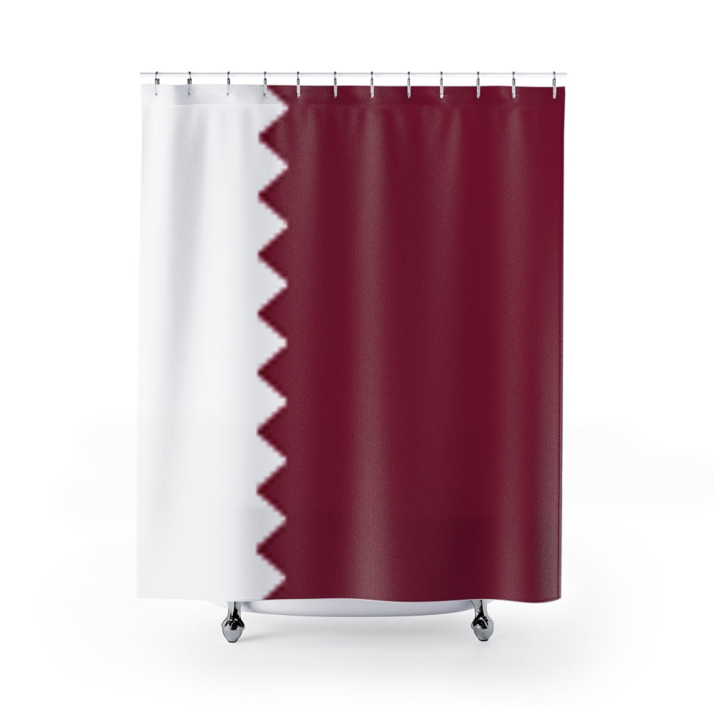 Qatar Flag Stylish Design 71" x 74" Elegant Waterproof Shower Curtain for a Spa-like Bathroom Paradise Exceptional Craftsmanship-Express Your Love Gifts