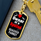 Quacker Parrot Bird Keychain Stainless Steel or 18k Gold Dog Tag Keyring-Express Your Love Gifts