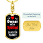 Quacker Parrot Bird Keychain Stainless Steel or 18k Gold Dog Tag Keyring-Express Your Love Gifts