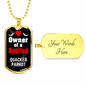 Quacker Parrot Bird Necklace Stainless Steel or 18k Gold Dog Tag 24" Chain-Express Your Love Gifts
