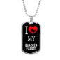 Quacker Parrot Necklace Stainless Steel or 18k Gold Dog Tag 24" Chain-Express Your Love Gifts