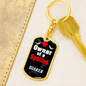 Quaker Bird Keychain Stainless Steel or 18k Gold Dog Tag Keyring-Express Your Love Gifts