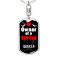 Quaker Bird Keychain Stainless Steel or 18k Gold Dog Tag Keyring-Express Your Love Gifts