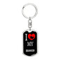Quaker Bird Lover Keyring Keychain Stainless Steel or 18k Gold-Express Your Love Gifts