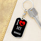 Quaker Bird Lover Keyring Keychain Stainless Steel or 18k Gold-Express Your Love Gifts