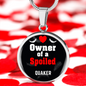 Quaker Bird Owner Necklace Circle Pendant Stainless Steel or 18k Gold 18-22"-Express Your Love Gifts