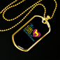 Quarter Horse Girl Horse Necklace Stainless Steel or 18k Gold Dog Tag 24" Chain-Express Your Love Gifts