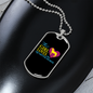 Quarter Horse Girl Horse Necklace Stainless Steel or 18k Gold Dog Tag 24" Chain-Express Your Love Gifts