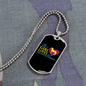 Quarter Horse Girl Horse Necklace Stainless Steel or 18k Gold Dog Tag 24" Chain-Express Your Love Gifts
