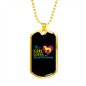 Quarter Horse Girl Horse Necklace Stainless Steel or 18k Gold Dog Tag 24" Chain-Express Your Love Gifts