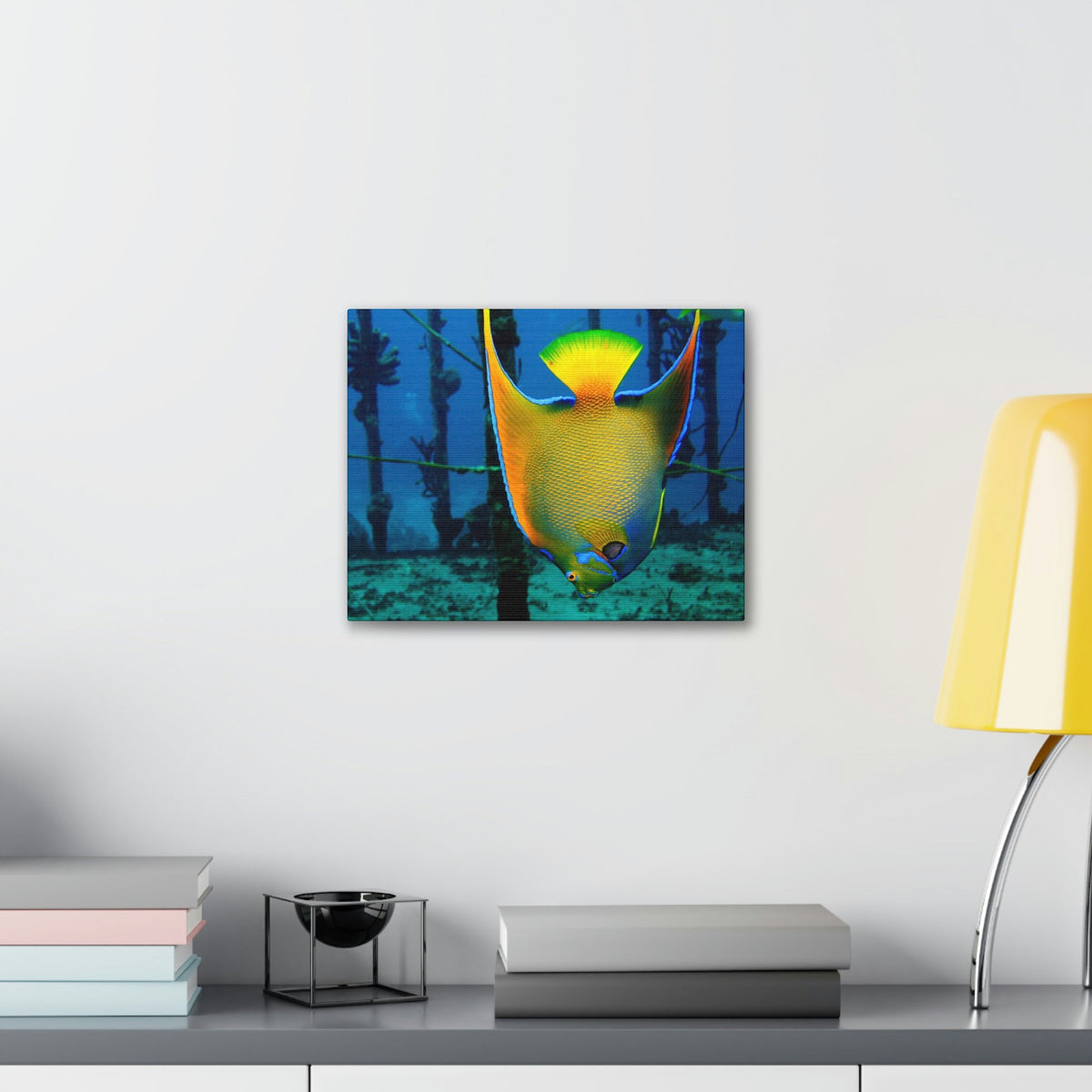 Queen Angel Fish Horizontal Angel Fish Wall Art Ready To Hang Unframed-Express Your Love Gifts