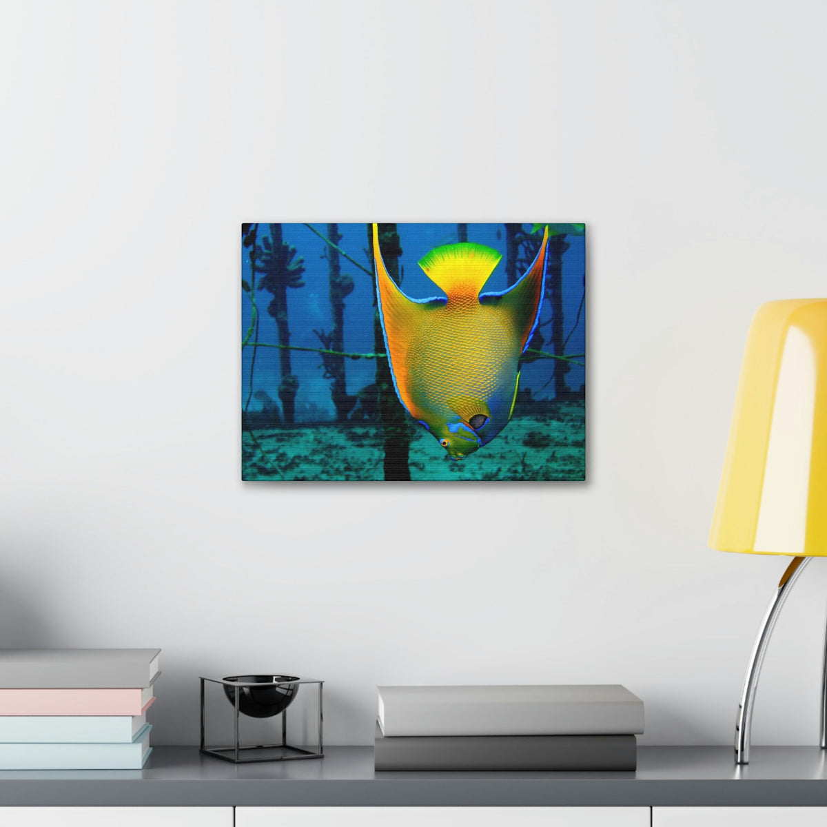 Queen Angel Fish Horizontal Angel Fish Wall Art Ready To Hang Unframed-Express Your Love Gifts