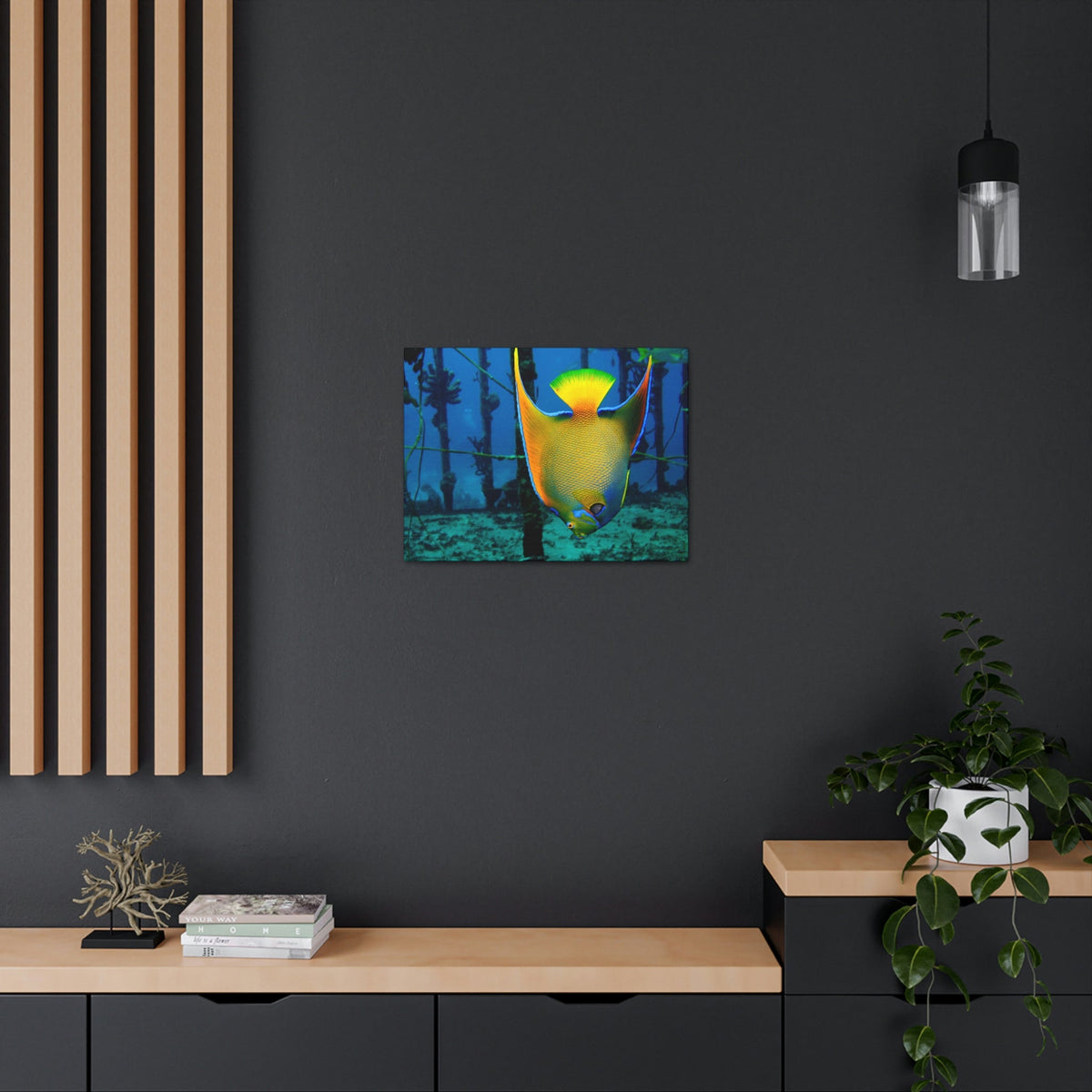 Queen Angel Fish Horizontal Angel Fish Wall Art Ready To Hang Unframed-Express Your Love Gifts