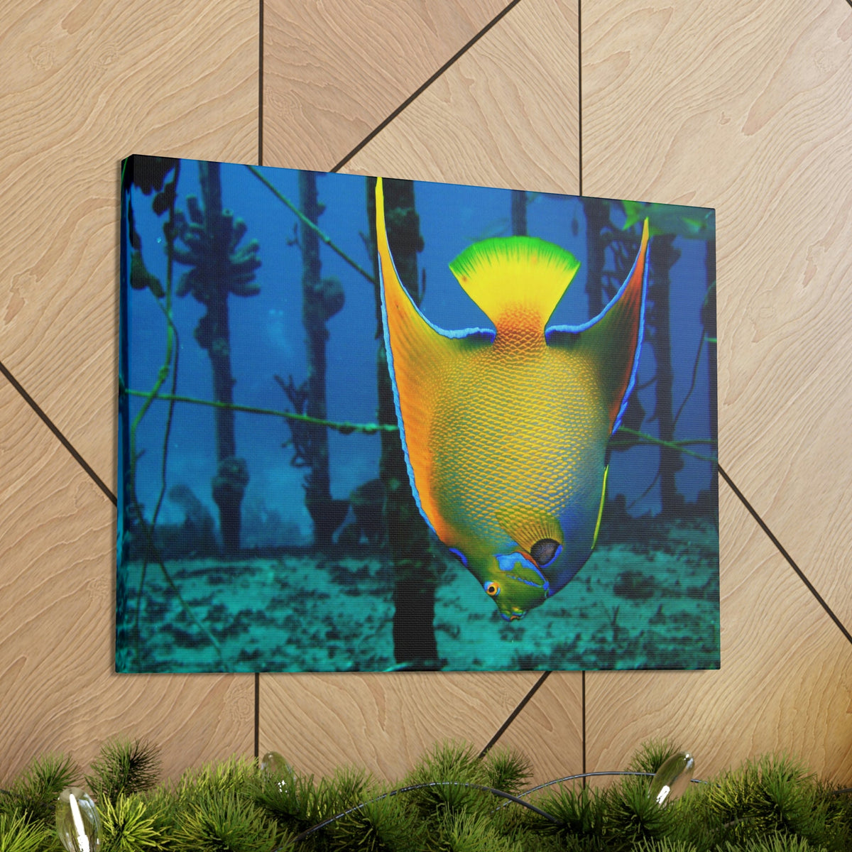 Queen Angel Fish Horizontal Angel Fish Wall Art Ready To Hang Unframed-Express Your Love Gifts