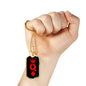 Queen Of Diamonds Dog Tag Stainless Steel or 18k Gold 24" Chain-Express Your Love Gifts
