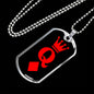 Queen Of Diamonds Dog Tag Stainless Steel or 18k Gold 24" Chain-Express Your Love Gifts